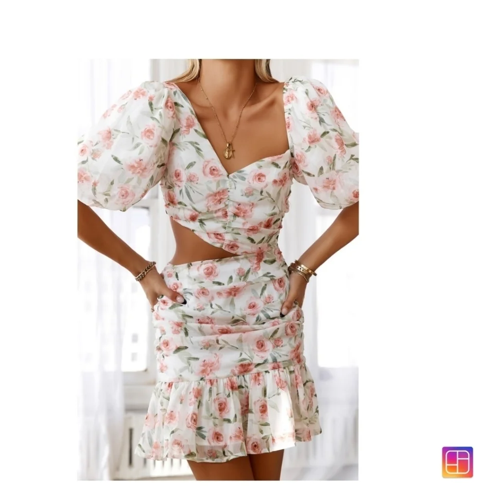 HELLO MOLLY Floral Mini Lovers Dress Size 6 - Picture 8 of 8